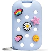 Touchland x Crocs Special Edition Mist Case 1 Fl. OZ., Stylish Hand Sanitizer Spray Accessory, with 5 Jibbitz™ Charms and Keyring, Cloudwave Blue Color