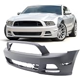 FitParts Compatible with Ford Mustang 2013&ndash;2014 Front Bumper Cover | Primed, Coupe/Convertible, Base GT Coupe &amp; Convertible Models, Ready to Paint, OEM DR3Z17D957ABPTM, FO1000670