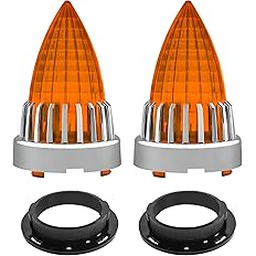 Photo 1 of FATECIM 2 Pcs 3 1/4" Bullet Turn Signal Light Supersonic Replacement Amber Lens Cover Screw-in Style for Harley Touring Road Glide Road King Electra Glide Heritage Softail Fatboy Softail Springer
