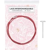 37 in Interchangeable Knitting Cables Works with ChiaoGoo Twist Red Lace | Twist Knitting Needles Cables Fits US 2-US 8 Tips Compatible with Twist Spin Quads Forte Tips