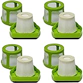 PUREBURG Replacement Filters Compatible with Bissell 1782 Pet Hair Eraser Handheld Cordless Vacuum 1608653 1608654,4-Pack HEPA + Mesh Frame Filter