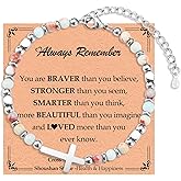 Teen Girl Gifts Trendy Stuff Christian Religious Christmas Stocking Stuffers Cross Bracelet for Women Girls Jewelry Valentines Day Easter Baptism Confirmation Holy Communion Birthday Graduation Gifts