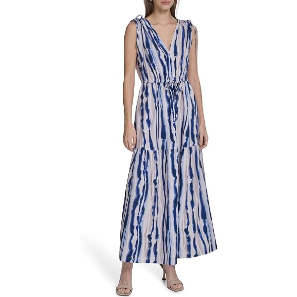 calvin klein maxi dress striped Calvin Klein Women's Striped Maxi Dress White Size 16 - Bed Bath & Beyond