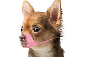Mayerzon Short Snout Dog Muzzle, Small Muzzle for Chihuahua Shih Tzu American Bully Boxer Puppy, Soft Fabric Mouth Cover for Grooming Vet Visits, Prevent Biting Chewing Fighting