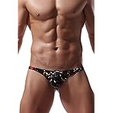 Newsywell Mens Cotton Thongs T-Back Low Rise Bikini Briefs Underwear