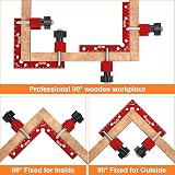 Preciva 90 Degree Right Angle Positioning Square Clamp Aluminum 2 Sets 14cm Red view 5