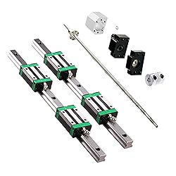 2PCS HGR20-400mm Linear Rail + 1PCS RM1605-400mm