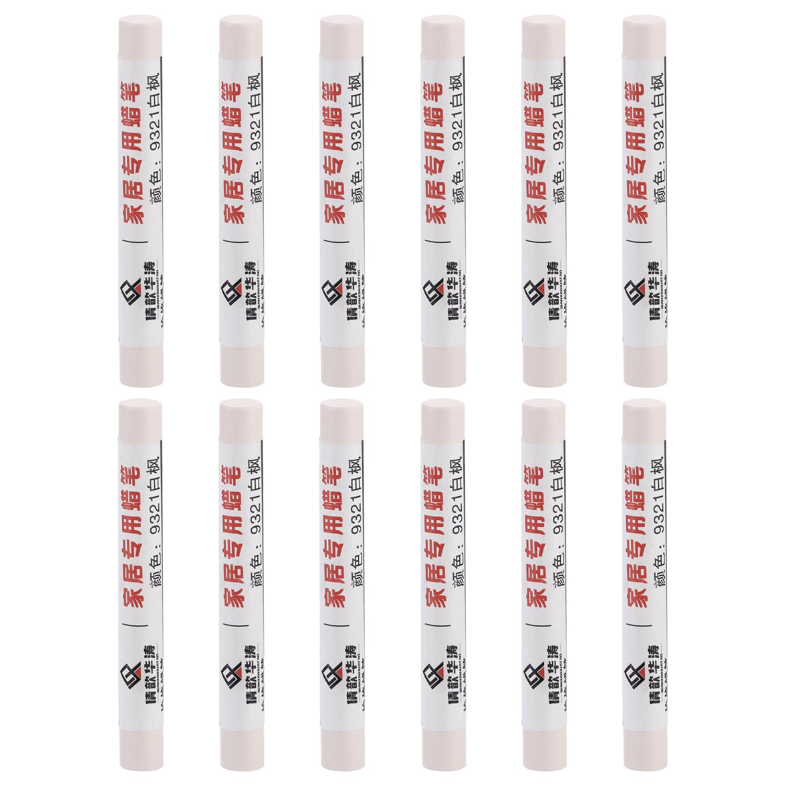 PATIKIL Furniture Repair Crayons, 12 Pcs Wax Wood Filler Sticks Wood Wax Crayons for Scratches, Wood Floor, Holes, Tables, White Maple