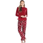 PajamaMania Women's Fleece Long Sleeve Pajama PJ Set