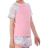 Girls Rash Guard Set 2 Piece Swimwear for Girls Swimsuits UPF50+ Sun Protection Bathing Suit