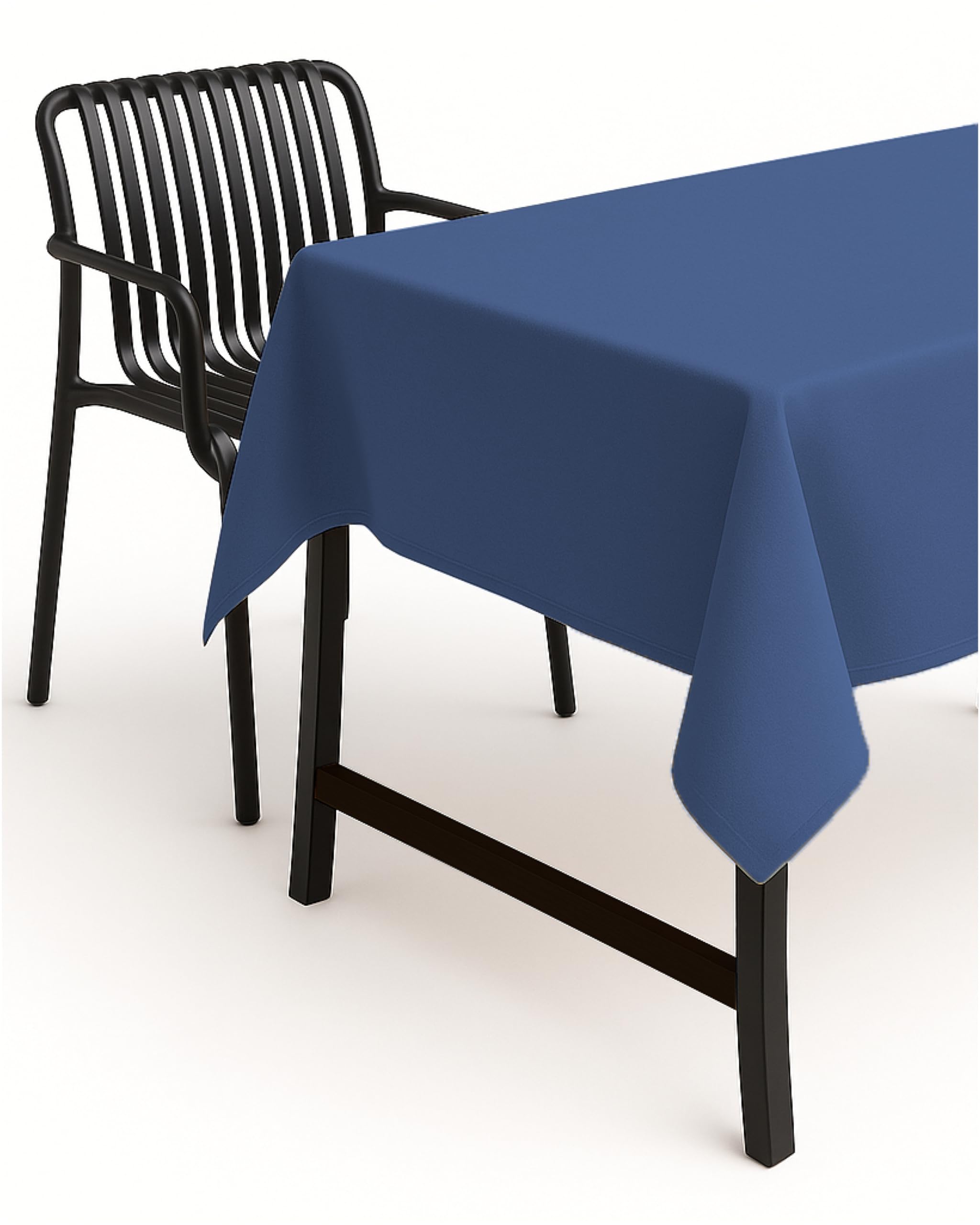 TextilDepot24 - Garden tablecloth - Linen look - Lotus effect - Stain-Resistant Fabric - Wrinkle Resistant - 40 x 140 cm - Blue — image 1