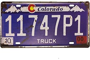 ROOKOPR Colorado License Plate Aluminum Novelty License Plate 12"x6" Front of Car Decorative Retro Rusty License Plate for Men Women Car