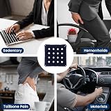 Leikedun Pressure Relief Cushion 16 Holes Inflatable Seat 41x41 cm Blue view 7