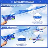 Doloowee Flying Glider Toys 3 Foam Planes Launcher Outdoor Kids 3 4 5 6 7 8 view 2