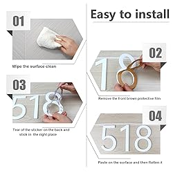 5 Inch Adhesive Numbers,White house Numbers for