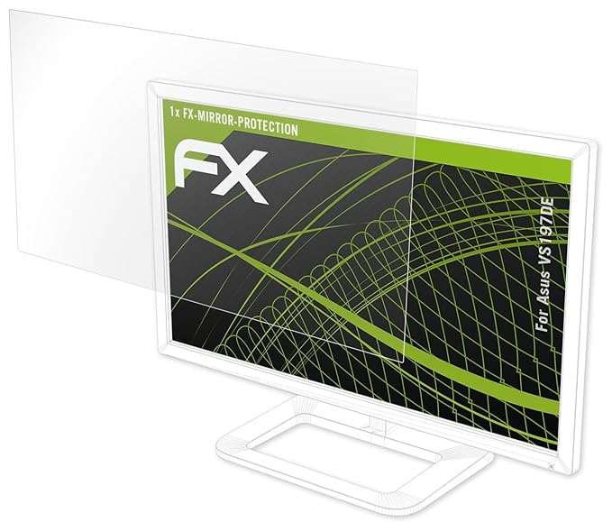 atFolix Displayfolie für Asus VS197DE Spiegelfolie, Spiegeleffekt FX Schutzfolie