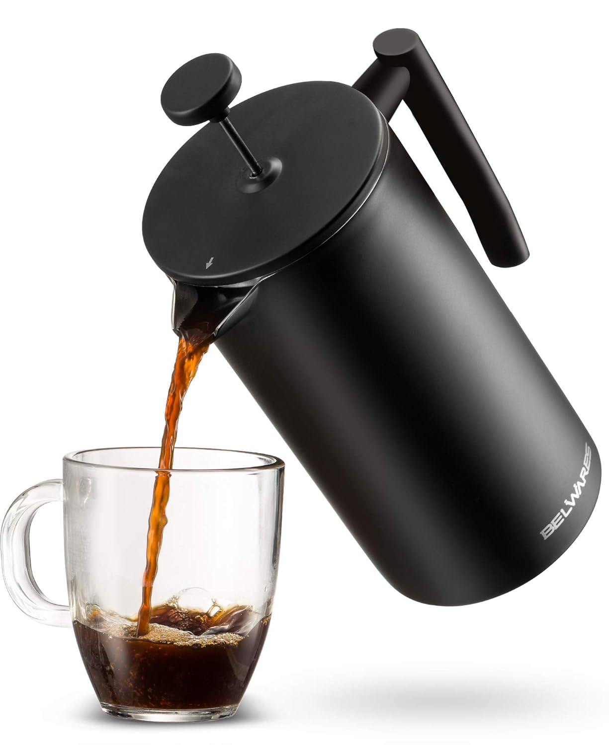 Belwares Large French Press Coffee Maker with Extra Filters for a