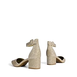 DREAM PAIRS ANNEE Pointed Toe Low Chunky Heels Pump