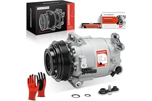 A-Premium Air Conditioner AC Compressor with Clutch Compatible with Chevrolet Equinox 2016-2017, Impala 2014-2015, Malibu 201