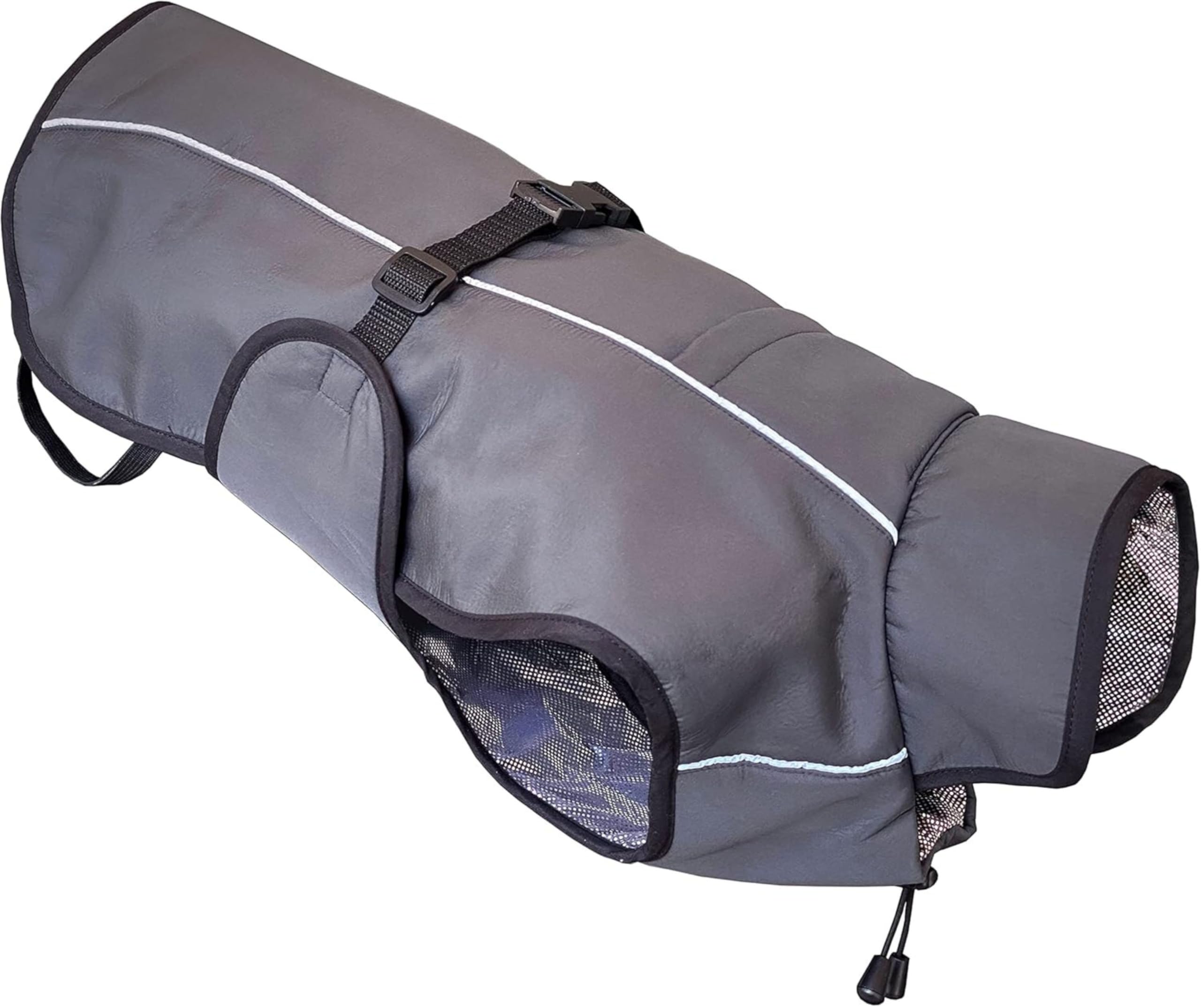 LUCOLOVE Dog Winter Coat - Waterproof Heat-Retaining Insulated Vest - Easy On/Off and Lightweight - for All Weather Conditions - Suits Very Small to Very Large Dog Breeds (Dark Grey, L)