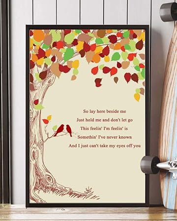 Amazon Com Kalistamao Cant Take My Eyes Off You Song Lyrics Decor