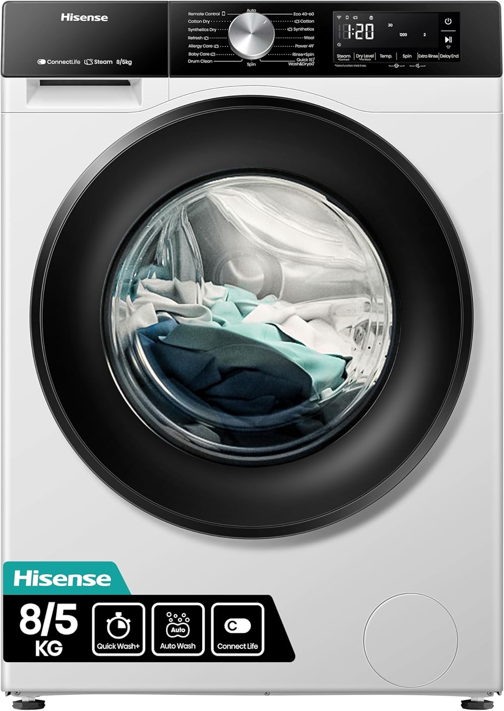 Hisense 3S Series WD3S8043BW3 Wifi Washer Dryer 8kg/5kg 1400 rpm White