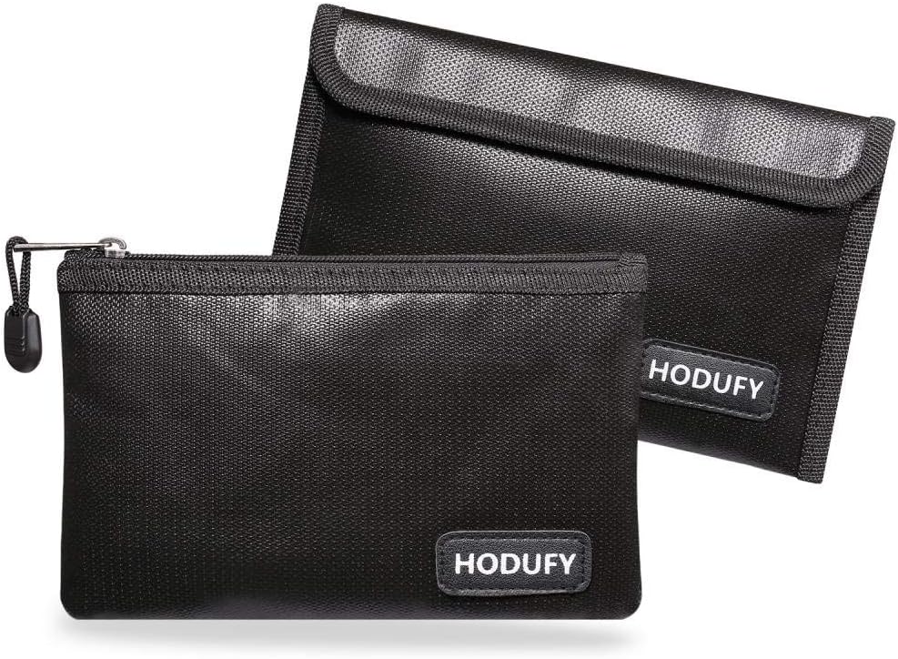 Small Fireproof Bag, Hodufy 5 x 8 inches NonItchy Fireproof Money Bag