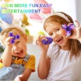 SCIONE Crystal Purple LED Fidget Spinner 60-90s Light Up Toy for Kids view 6