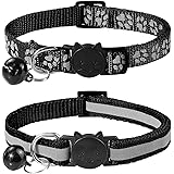 Taglory Reflective Cat Collars Breakaway with Bell, 2 Pack