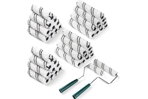 CoatPro Twools 40 Pack 4 Inch and 6 Inch Microfiber Paint Roller Covers with 2pcs Anti Rust Metal Roller Frames, Professional Grade Painting Tools for Walls, Ceilings, Furniture