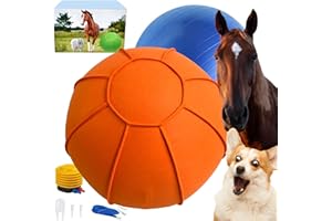 BABIEDTOYG Herding Ball for Dogs, Jolly Ball for Horses Dogs Horse Ball & Ball Cover - 25" Collie Ball for Dogs with Air Pump | for Play Hurding Ball | Hearding Ball Toys for Horses Stall (Orange)