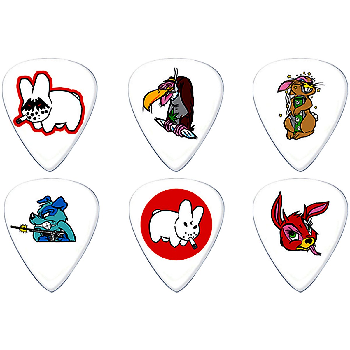 Jim Dunlop Bl109P.73 Frank Kozik Assortment Player Pack (Pack of 6)