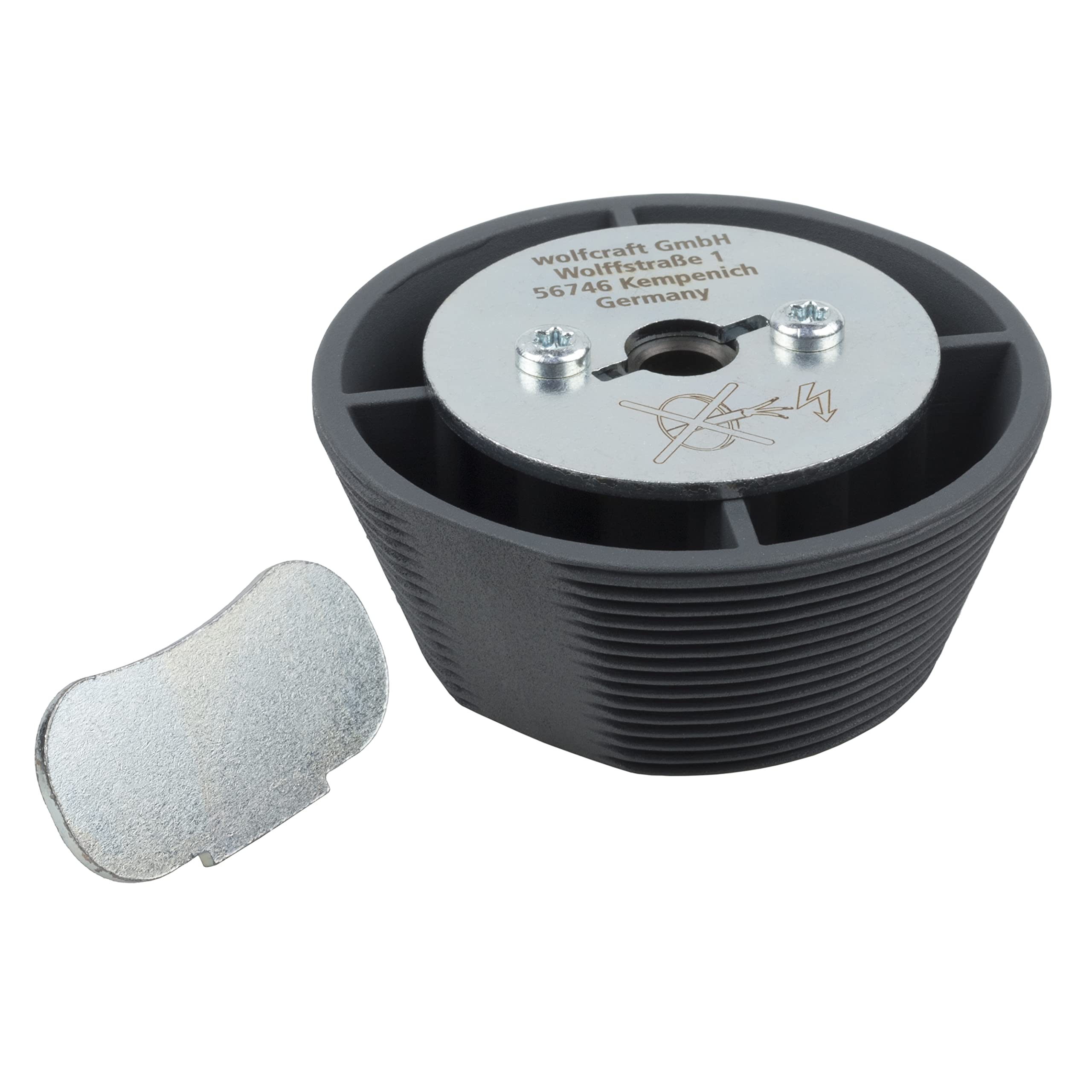 wolfcraft Hole Enlarging Tool for Hole Saws, Ø 54 - 70 mm I 5952000 I Hole saw guide for even, centred enlargement of existing boreholes