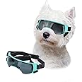 Lesypet Dog Sunglasses Small Breed, Dog Goggles for Small Dogs Windproof Anti-UV Glasses for Dogs Outdoor Eye Protection, Blue