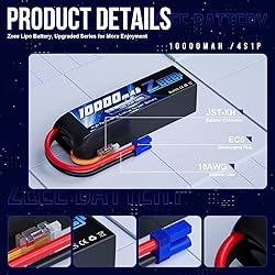 Zeee 4S Lipo Battery 10000mAh 14.8V 120C with EC5