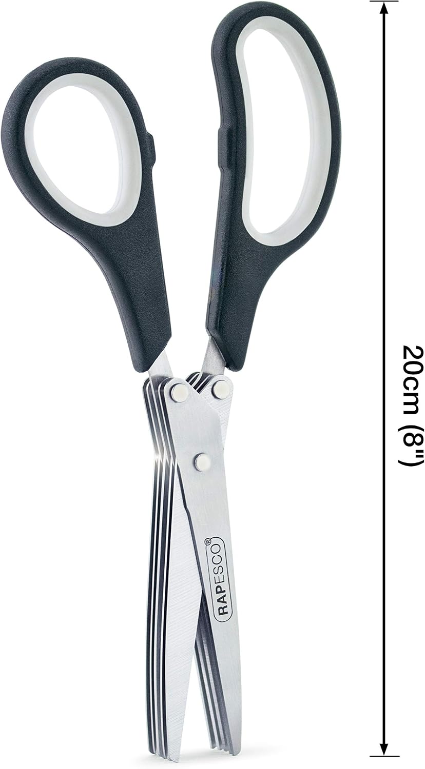 Rapesco 1599 5 Bladed Herb Scissor/Paper Shredder, Black - Image 4