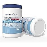MagiCare 75% Large Alcohol Wipes (2, 100ct Canisters), Hand Sanitizer Wipes | 200ct, Unscented Hand Wipe, Cleaning, Sanitizing Wipe - Home, Office, Classroom, Car, Camping