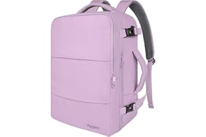 Taygeer Large Backpack for Women Travel Bag, Luggage Backpack for College Women with 15.6inch Laptop Compartment & Shoe Pouch, Carryon Bag for Airplane Business Travel Essentials, Orchid Purple