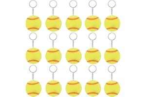 LIGHUFEIC 18 Pcs Softball Acrylic Keychain Softball Gifts for Team,Cute DIY Blank Keychain, Party Favors and Accessory for Women and Girls Accessories