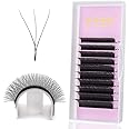 W Lash Extensions C Curl .07mm 8-14mm Tray Premade Volume 3D Fans Eyelash Extension .07 W Type Wispies Soft Eye Lashes Supplies by EMEDA （0.07 C 8-14mm）