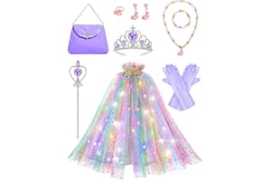 Fuzmo Light Up Princess Dress Up for Girls 3 4 5 6, Toddler Dress Up Clothes, Princess Toy for Christmas Birthday Gift