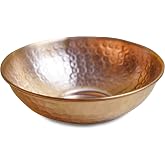 GoCraft Pure Copper Decorative Bowl | Hammered Finish Copper Bowl for Serving Nuts, Salad, Fruits &amp; Table Use &ndash; 5" Diameter x 2" Height