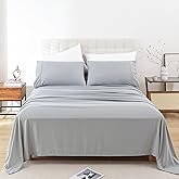 Whitney Home Textile Twin Sheet Set - 3 Piece Bed Sheets for Twin Size Bed, Extra Soft Breathable, Deep Pocket Hotel Luxury Cooling Sheets, Wrinkle Free Oeko-Tex, Grey