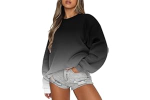 slqdgmryz Oversized Sweatshirts for Women Loose Fit Fleece Pullover Long Sleeve Crewneck Sweatshirts Solid Fall Hoodies