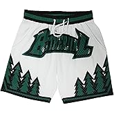 TPAZGHE Men Basketball Shorts Graphic Mesh Drawstring Retro Sport Workout Gym Running Athletic Shorts