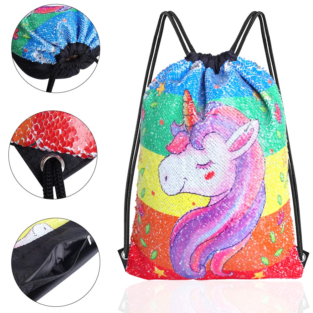 30 Off Hicdaw バックパック ユニコーンマーメイド スパンコール