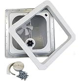 Ventline RV Roof Vent White w/ 12 Volt Fan, Putty &amp; Screws&iexcl;&shy;