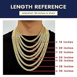 Suplight Stainless Steel Cuban Link Chain for Men