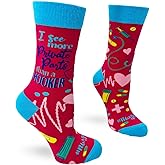 Fabdaz Women's Funny Socks for Nurses, I See More Private Parts Than a H-oker - 1 Pair, 1 Size Fits Most