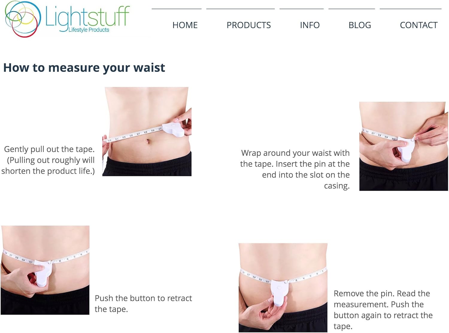 Measuring Tape for Body - 60 Inch - Smart, Accurate Way to Track Weight Loss, Muscle Gain - Lightstuff Easy Body Tape Measure: Health & Personal Care